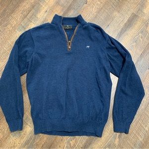 Southern Point Co The Hayward 1/4 Zip Pullover Sweater Blue Men's Size Medium